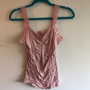 Lavender lace ruched undershirt